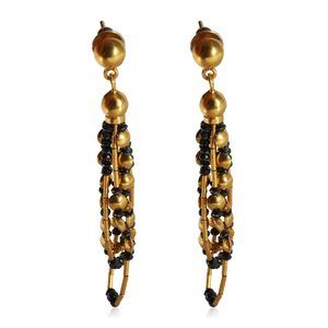 Gurhan Rain Gold Black Diamond Earring in 24k Yellow Gold